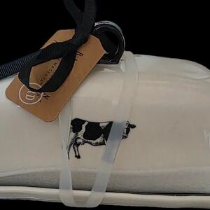 Rae Dunn White Butter Dish with Cow Design